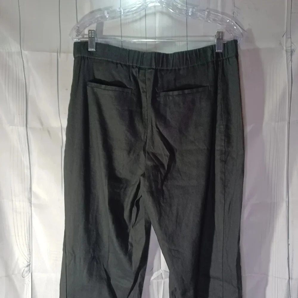 J.Jill black pull on linen blend office wear minimalist pants - Picture 10 of 10